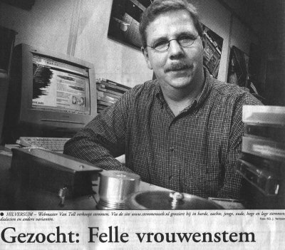 picture from article about Stemmenweb in newspaper (Reformatorisch Dagblad)